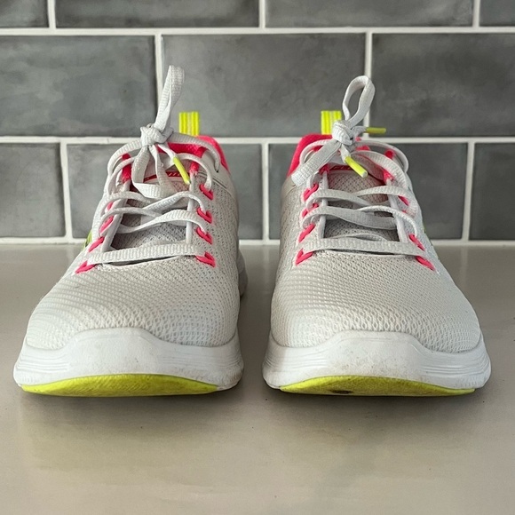 Skechers Flex Appeal 4.0 Washable Lace-Up Sneaker Elegant Ways White Women 5.5 - Picture 3 of 9